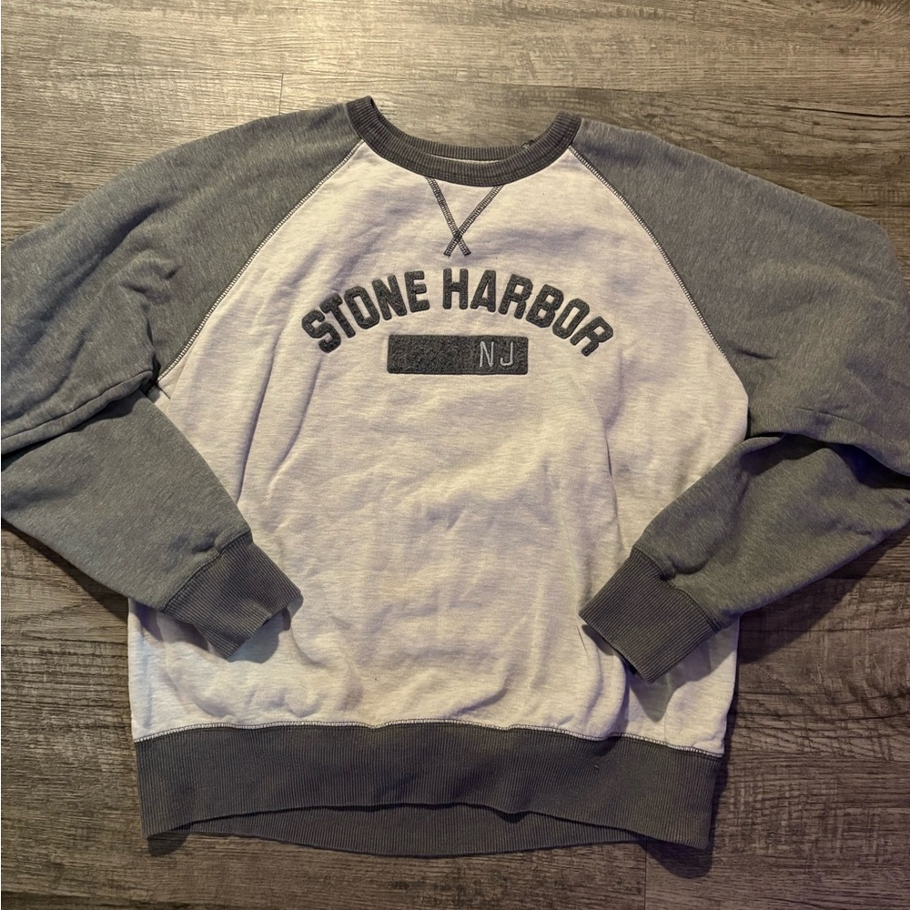Grey and White New Jersey Champion Crew Neck